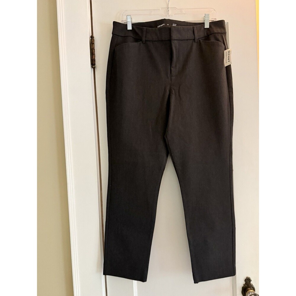 Old Navy Women’s High-Rise Pixie Pants Size 14 Dark Gray Ankle Career Trousers